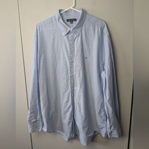 Tommy Hilfiger Men's Light Blue Shirt Size 3XL 100% Cotton